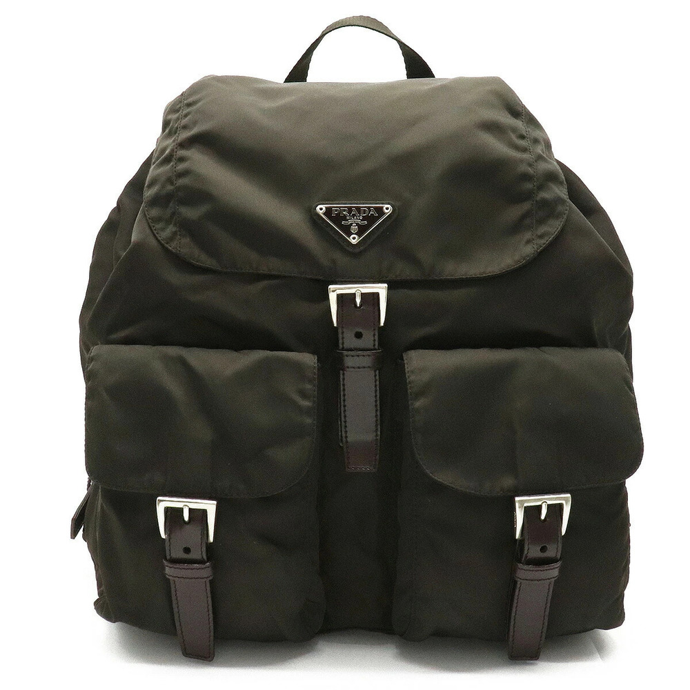 Prada VELA Backpack Leather EBANO Brown